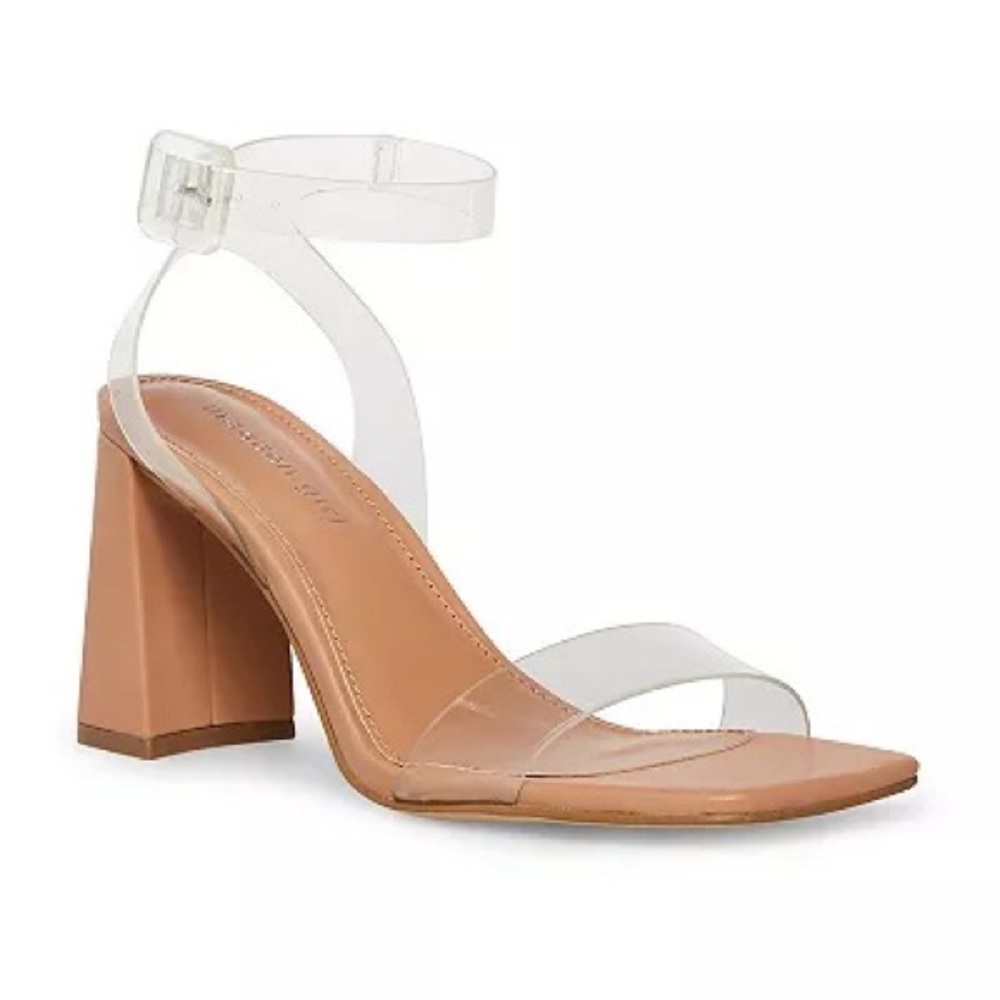 *SALE* Forever 21 clear Clear Strap  Heels color nude
